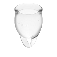 Набор менструальных чаш Satisfyer Feel confident Menstrual Cup Transparent