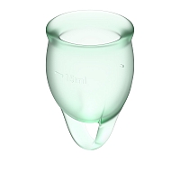 Набор менструальных чаш Satisfyer Feel confident Menstrual Cup light green