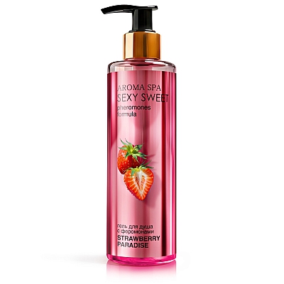 Гель для душа с феромонами Strawberry Paradise, 200 мл