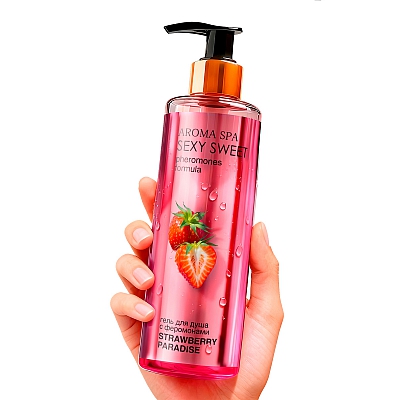 Гель для душа с феромонами Strawberry Paradise, 200 мл