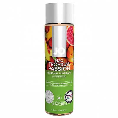 Лубрикант со вкусом тропических фруктов JO Flavored H2O Tropical Passion, 120 мл