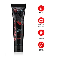 Съедобный лубрикант со вкусом клубники Orgie Lube Tube Strawberry, 100 мл