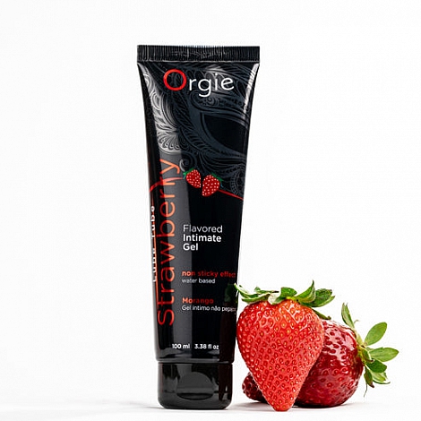 Съедобный лубрикант со вкусом клубники Orgie Lube Tube Strawberry, 100 мл