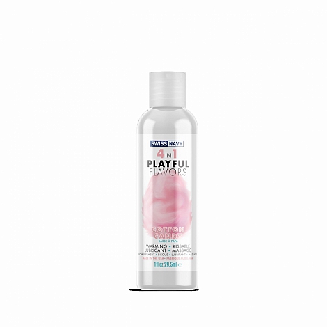 Массажный гель для тела 4 в 1 со вкусом сладкой ваты Swiss Navy Playful flavors Cotton Candy, 29,5 мл