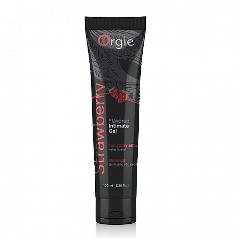 Съедобный лубрикант со вкусом клубники Orgie Lube Tube Strawberry, 100 мл