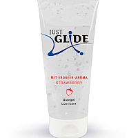 Лубрикант на водной основе Just Glide Strawberry с ароматом клубники, 200 мл