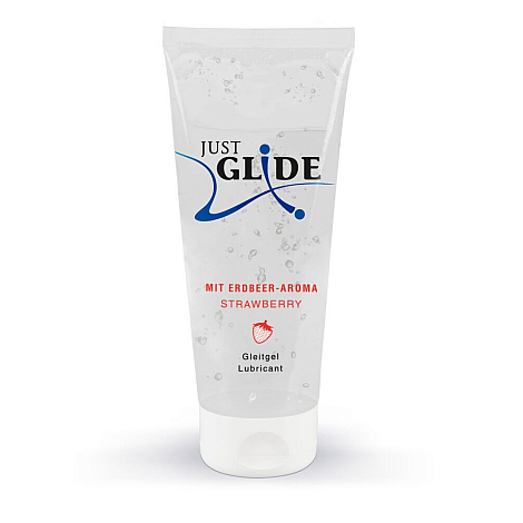 Лубрикант на водной основе Just Glide Strawberry с ароматом клубники, 200 мл