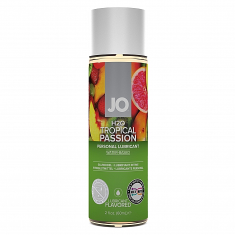 Лубрикант со вкусом тропических фруктов JO Flavored H2O Tropical Passion, 60 мл