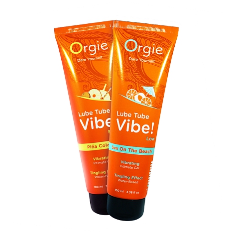 Лубрикант с эффектом вибрации Orgie Lube Tube Vibe Low Sex On The Beach, 100 мл