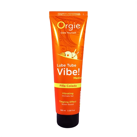 Лубрикант с эффектом вибрации Orgie Lube Tube Vibe Medium Pina Colada, 100 мл