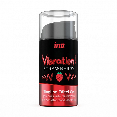 Жидкий интимный гель с эффектом вибрации Intt Vibration Strawberry, 15мл