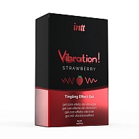 Жидкий интимный гель с эффектом вибрации Intt Vibration Strawberry, 15мл