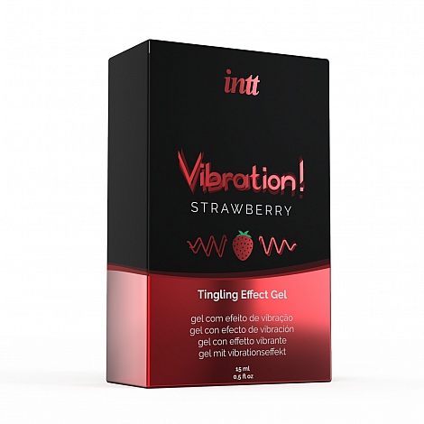 Жидкий интимный гель с эффектом вибрации Intt Vibration Strawberry, 15мл