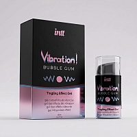 Жидкий интимный гель с эффектом вибрации Intt Vibration Bubble Gum, 15мл