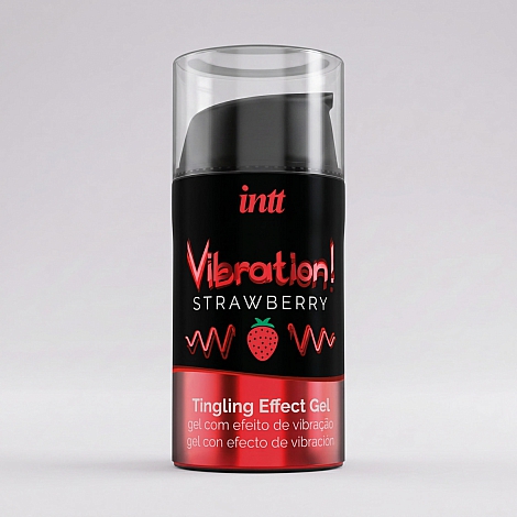 Жидкий интимный гель с эффектом вибрации Intt Vibration Strawberry, 15мл