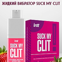 Жидкий вибратор со вкусом клубники Suck my, 15 мл