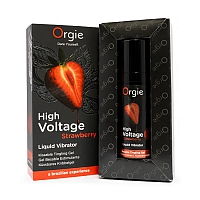Гель с эффектом вибрации со вкусом клубники Orgie High Voltage Strawberry, 15 мл