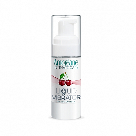 Жидкий вибратор со вкусом вишни Amoreane Cherry, 30 мл