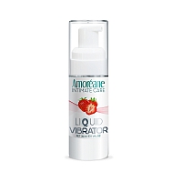 Жидкий вибратор со вкусом клубники Amoreane Strawberry, 30 мл