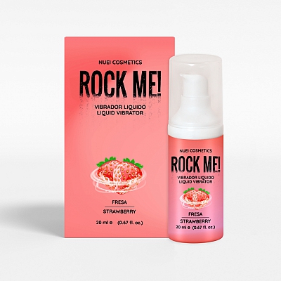 Жидкий вибратор со вкусом клубники Nuei Rock Me, 20 мл