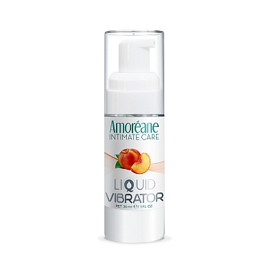 Жидкий вибратор со вкусом персика Amoreane Peach, 30 мл