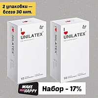 Набор из 2-х упаковок презервативов Unilatex Ultrathin, 30 шт.
