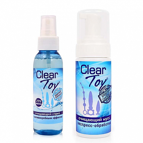 Набор из двух очистителей Clear Toy: спрей и мусс
