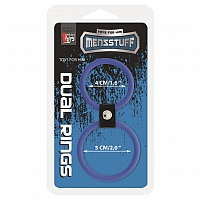 Эрекционное кольцо двойное MenzStuff Dual Rings Blue