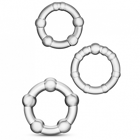 Набор из трех прозрачных эрекционных колец