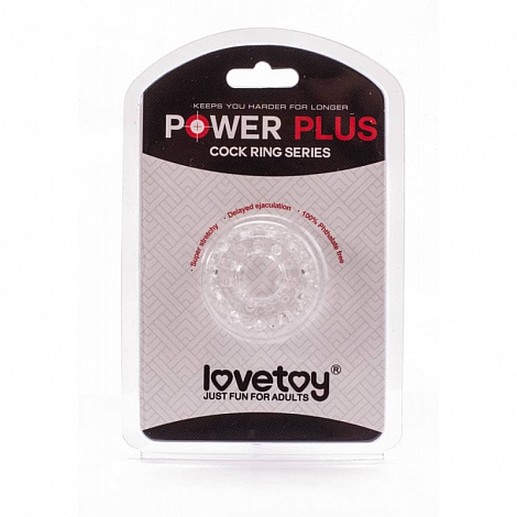 Эрекционное кольцо прозрачное Power Plus