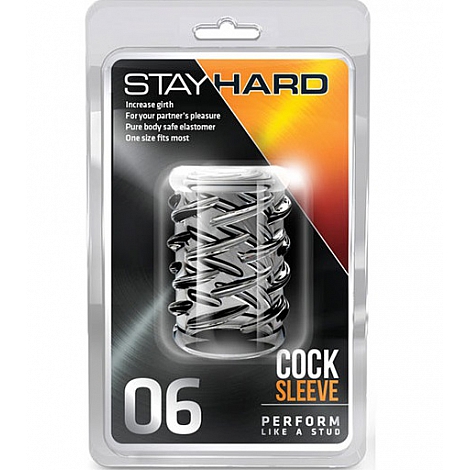 Насадка на пенис Stay Hard Cock Sleeve 06 Clear