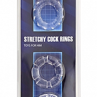 Набор эрекционных колец MenzStuff Stretchy Cock Rings Clear