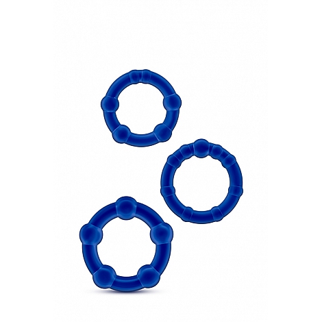 Набор из трех синих эрекционных колец