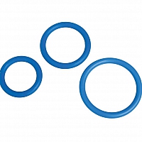 Набор из 3-х синих эрекционных колец MenzStuff Cock Rings