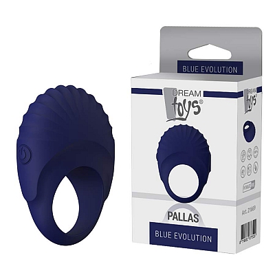 Эластичное виброкольцо на пенис Blue Evolution Pallas