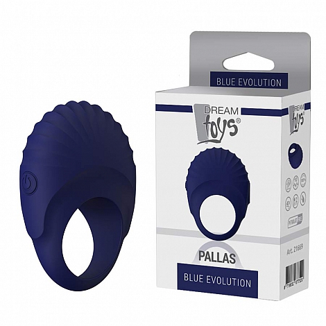 Эластичное виброкольцо на пенис Blue Evolution Pallas