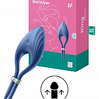 Эрекционное кольцо Satisfyer Duelist синее