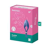 Эрекционное кольцо Satisfyer Duelist синее