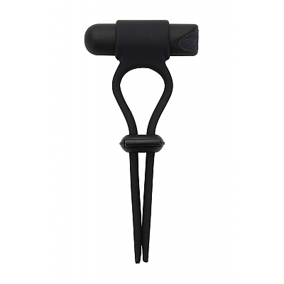 Эрекционное кольцо с вибрацией Adjustable Cockring Black