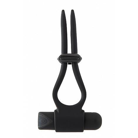 Эрекционное кольцо с вибрацией Adjustable Cockring Black