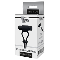 Эрекционное кольцо с вибрацией Adjustable Cockring Black