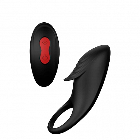 Эрекционное кольцо с вибрацией Rings Of Love Remote Cockring Black