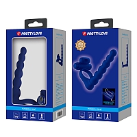 Эрекционное кольцо с вибрацией и анальной елочкой Hercules Penis Sheath III