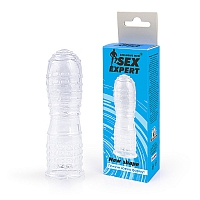 Насадка-увеличитель прозрачная закрытая Sex Expert, 13 см