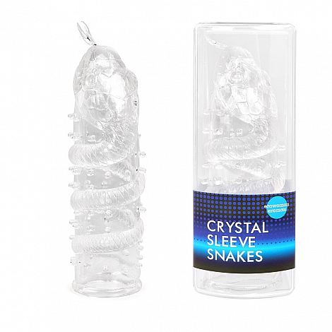 Насадка закрытая в форме змеи Crystal Sleeve Snakes