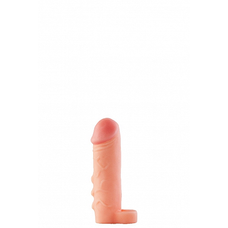 Фаллоудлинитель неоскин с кольцом Cock Next, 15 см