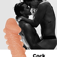 Насадка на фаллос с бугорками и отверстием для мошонки, размер M, Kokos Cock Sleeve 008