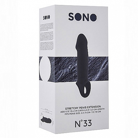 Насадка на пенис No.33 Stretchy Penis Extension Black Sono