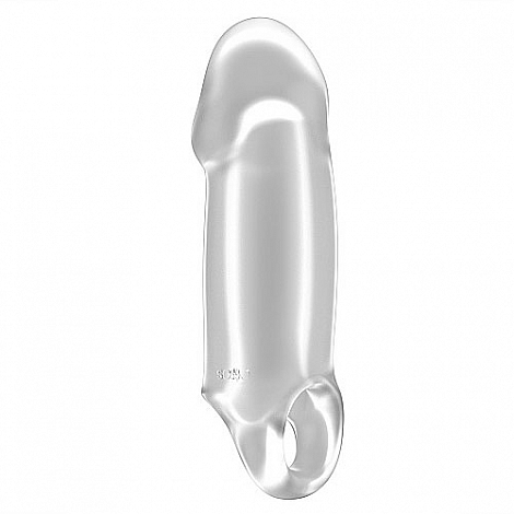 Увеличивающая насадка с кольцом для фиксации No.37 Stretchy Thick Penis Sono