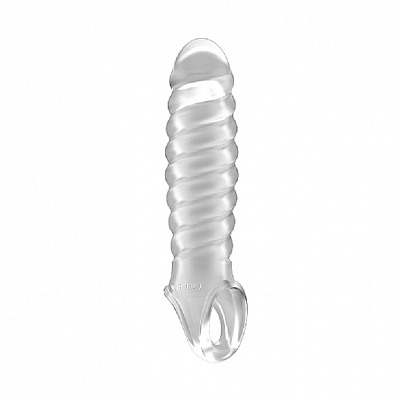 Увеличивающая насадка с кольцом для фиксации No.32 Stretchy Penis Extensio Sono